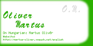 oliver martus business card